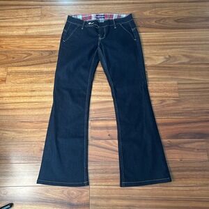 US Polo Assn low‎ rise bootcut Jeans Dark Wash Denim Y2K